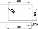 BLANCO 522991 Évier Andano 500/180-U InFino inox soie brillante sans barre