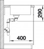 BLANCO 522985 Évier Andano 400/400-IF InFino sans tringle inox satiné brillant