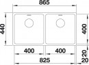BLANCO 522985 Évier Andano 400/400-IF InFino sans tringle inox satiné brillant