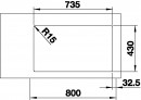 BLANCO 522981 Évier Andano 340/340-IF InFino sans tige inox soyeux brillant