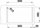 BLANCO 521663 Évier Divon II 8-IF InFino sans excentrique inox satiné brillant