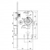 TWIN serrure de porte BMH 1000 PZW/65/72/20/0/9 L
