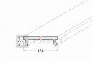 StrongLumio moulure de recouvrement F pour profil LED clipsable translucide 2000