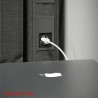 VersaHit Mono prise électrique 1x230V française, aluminium brossé