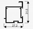 SEVROLL 04832 Pax XL profil de poignée 4mm 3m noir mat