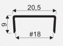 SEVROLL 06033 profil "U" pour laminé 18mm 3m graphite