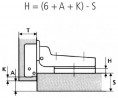 FGV 51MS150508C charniere semi-apparent 110°