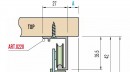SISCO 0220 bandeau supérieur alu simple 2000mm