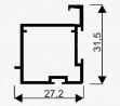 SEVROLL 04831 Pax XL profil de poignée 4mm 2,7m noir mat