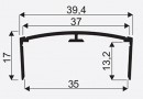 SEVROLL 02289 profil "U" pour stratifié 36mm 3m olive