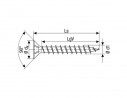 SPAX vis a bois 3,5x25 tete fraisée TXS,W,4C MH, inox A2