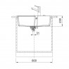 FRANKE évier UBG 610-78 780x500mm blanc led