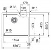 FRANKE Évier UBG 610-56 560x500mm cachemire