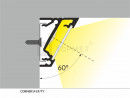 StrongLumio profilé LED Corner 14 noir alu anodisé 2000mm
