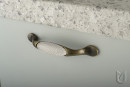 TULIP Bouton Gipa nickel foncé/porcelaine craquelée + vis