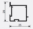 SEVROLL 05325 Pax profil de poignée 4mm 2,7m noir mat
