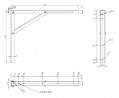 Console rabattable 400mm blanc
