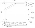Console rabattable 300mm blanc
