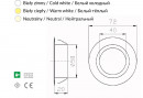 SAL LED spots 12V 2W inox brossé blanc chaud