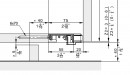HAWA 52094 Folding Concepta III profil inférieur pour 4 portes noir anodisé