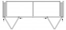 K-HAWA Folding Concepta III 20 Push dans boîtier 1200-2200mm 4 vantaux noir P+L