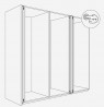 K-HAWA Concepta III 25 Push, porte coulissante, 1200 - 2200mm, droite
