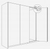K-HAWA Folding Concepta III 20 Push dans boîtier 1200 - 2200mm argent P