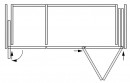 K-HAWA Folding Concepta III 20 Push to frame 1200-2200mm 3 wings black P+L