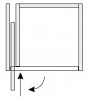 K-HAWA Concepta III 25 Push porte coulissante, 1200 - 2200mm, gauche