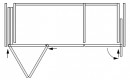K-HAWA Folding Concepta III 25 Pushdo boîtiers 1900-2700mm 3 vantaux noir L+P
