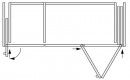 K-HAWA Folding Concepta III 25 Tirer Poche 1900-2700mm 3 vantaux noir P+L