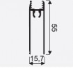 SEVROLL 06439 Gemini 10 plinthe inférieure 1,7m 10mm noir structuré