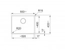 FRANKE Évier MRG 110-52 553x433mm noir mat
