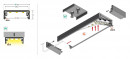 StrongLumio profilé LED Wide 24 1000mm argent brut