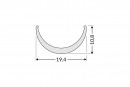 StrongLumio moulure de recouvrement D pr profil Uni/Arc naklapávací, 2000mm lait