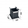 BLANCO 527669 Systeme de tiroirs Universal Bag XL 40 avec sortie totale 1x40l