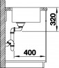 BLANCO 523001 Évier Andano XL 6S-IF Compact InFino c/excentrique inox