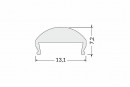 StrongLumio moulure de recouvrement C pour profil LED lentille clipsable, 2000mm