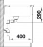 BLANCO 522987 évier Andano 400/400-U InFino sans tirette inox satiné brillante