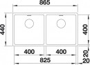 BLANCO 522987 évier Andano 400/400-U InFino sans tirette inox satiné brillante