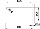 BLANCO 522985 Évier Andano 400/400-IF InFino sans tringle inox satiné brillant