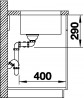 BLANCO 522983 évier Andano 340/340-U InFino sans tirant acier inoxydable soie br
