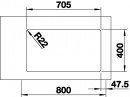 BLANCO 522983 évier Andano 340/340-U InFino sans tirant acier inoxydable soie br