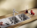 BLANCO 522981 Évier Andano 340/340-IF InFino sans tige inox soyeux brillant