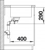 BLANCO 522977 Évier Andano 340/180-U InFino sans tirette inox satiné brillant