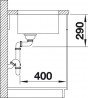 BLANCO 522967 Évier Andano 500-U InFino sans tringle inox satiné brillant