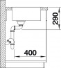 BLANCO 522965 évier Andano 500-IF InFino sans tirette inox satin brillant