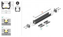 StrongLumio profilé LED Floor 12 alu anodisé 3000mm