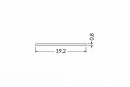 StrongLumio moulure de recouvrement E pour profil Cabi clip/glissiere, 2000mm la