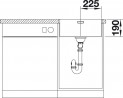 BLANCO 522961 Évier Andano 450-IF InFino inox satiné brillant sans tirant